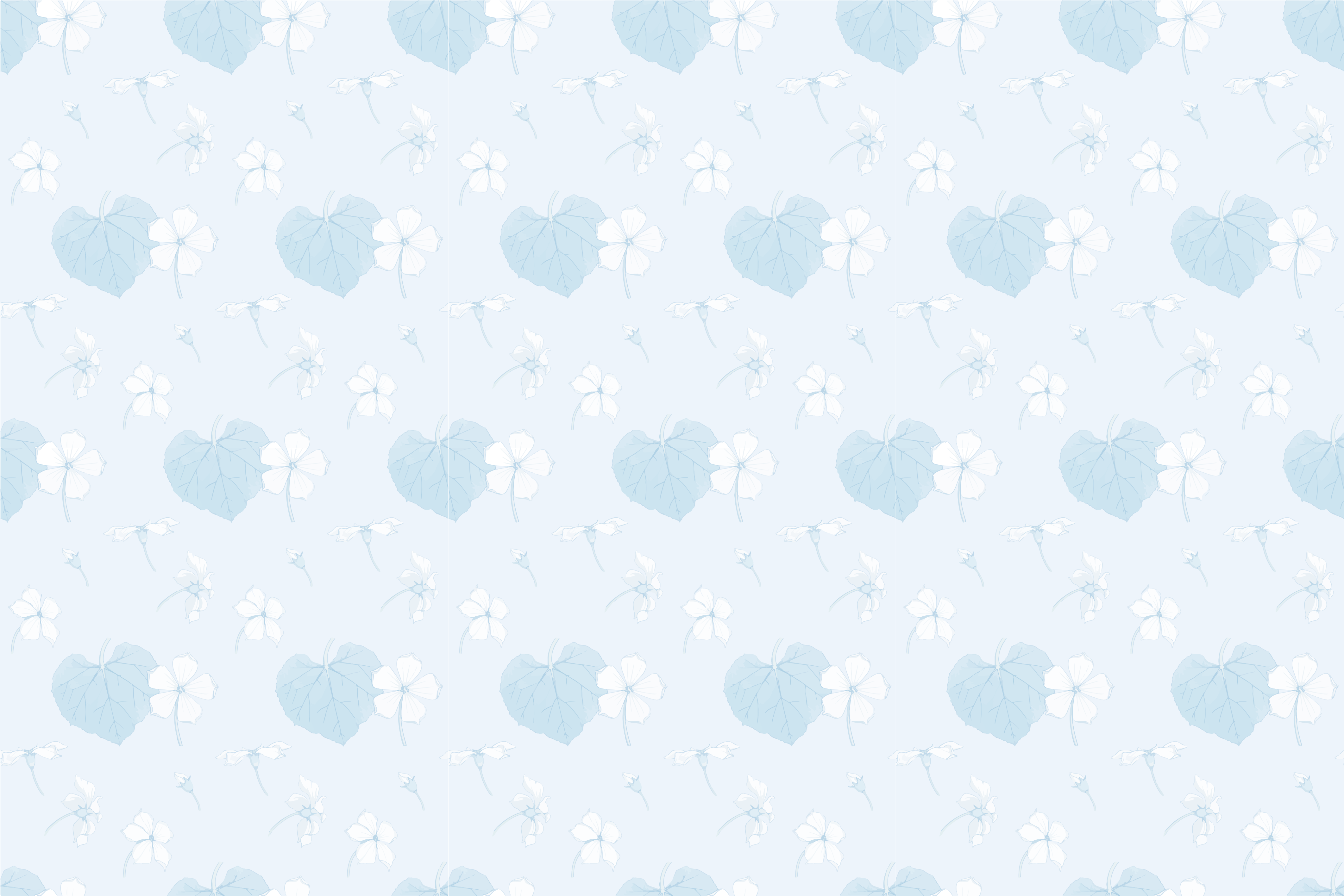 80'lerin doğal çiçekli mavi desenli vintage halısı - TenStickers