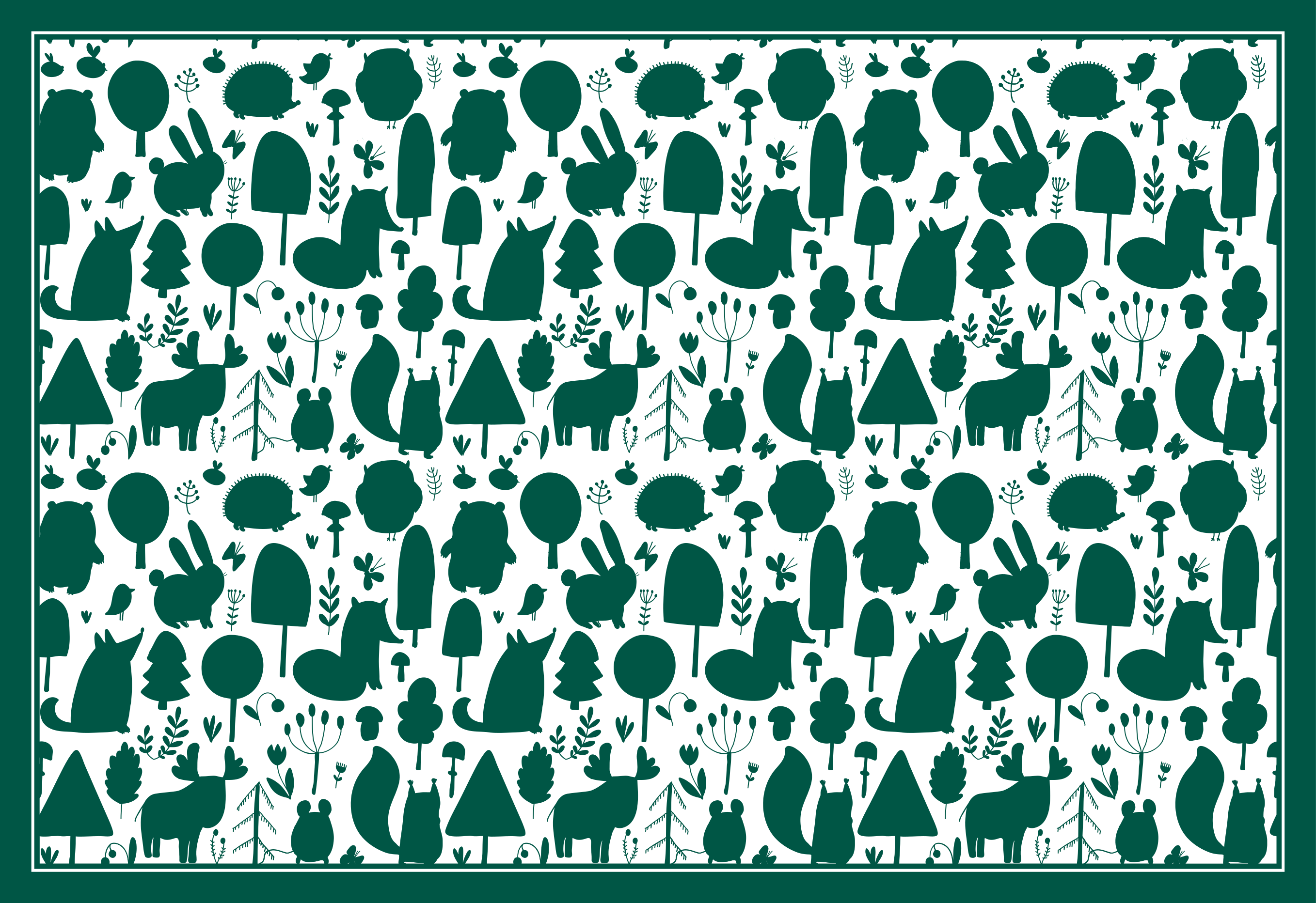 Doğa pvc halı doğa silüetleri - TenStickers