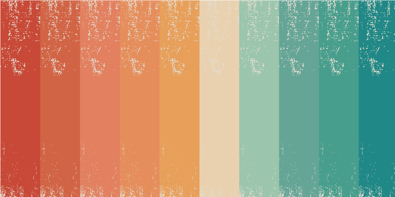 Retro çizgili gökkuşağı eski halı - TenStickers