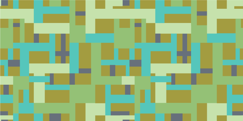 Yeşil renk segmentleri geometrik pvc halı - TenStickers