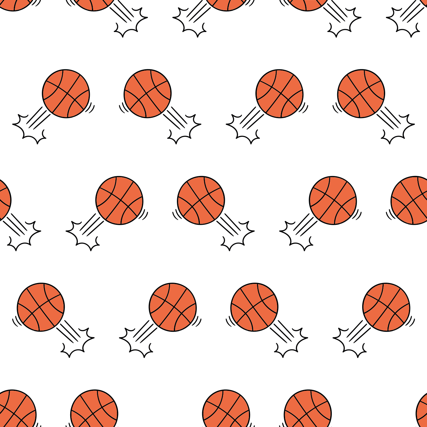 Basketbol hareket deseni pvc halı - TenStickers