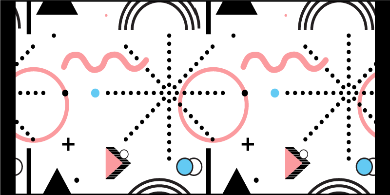 Beyaz geometrik desen modern pvc halı - TenStickers