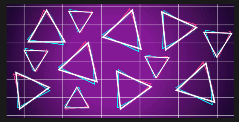 Vaporwave üçgenler eski halı - TenStickers