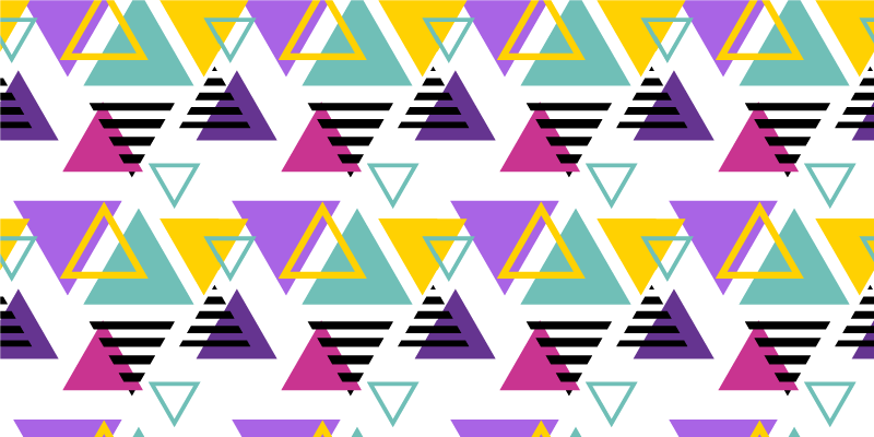 Renkli üçgen düzenlemesi geometrik pvc halı - TenStickers