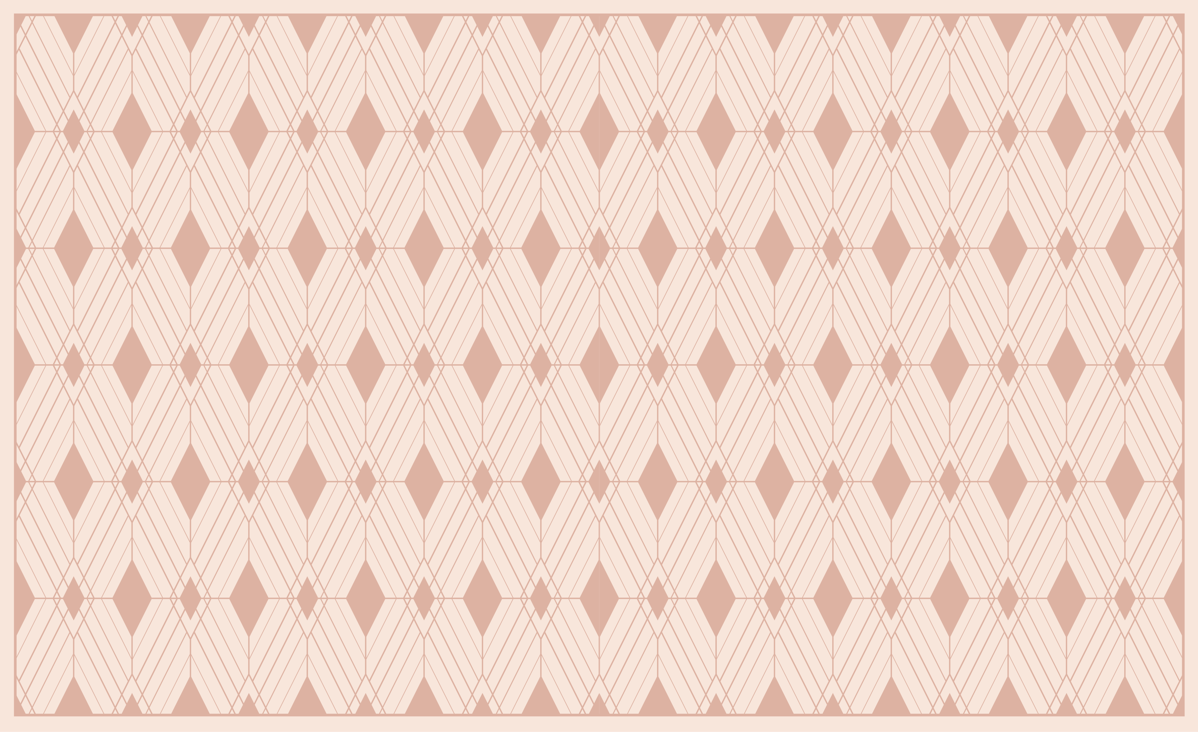 Art deco pastel elmas karo halı - TenStickers