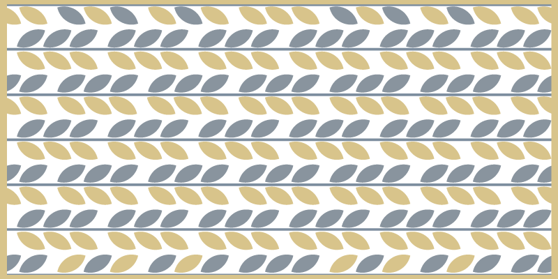 Yapraklı desen çizgileri doğa pvc halı - TenStickers