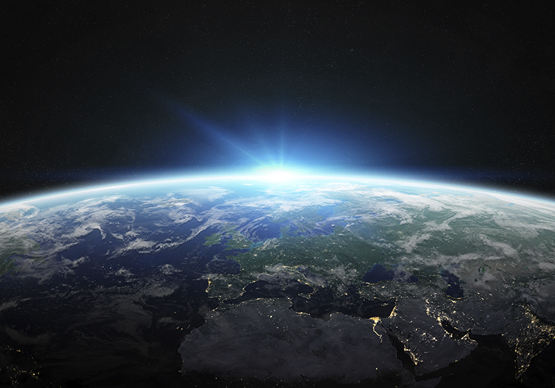 Dünyanın parlak ufku gençler pvc halı - TenStickers