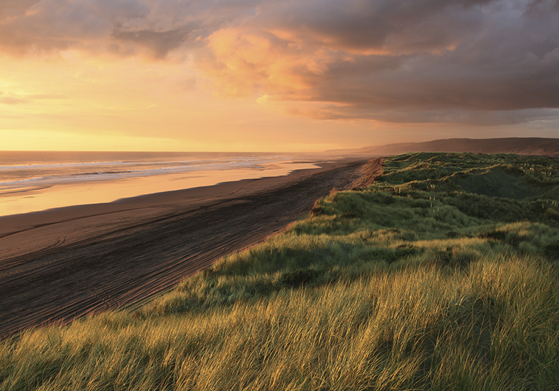 Gün batımı sahil manzarası doğa pvc halı - TenStickers