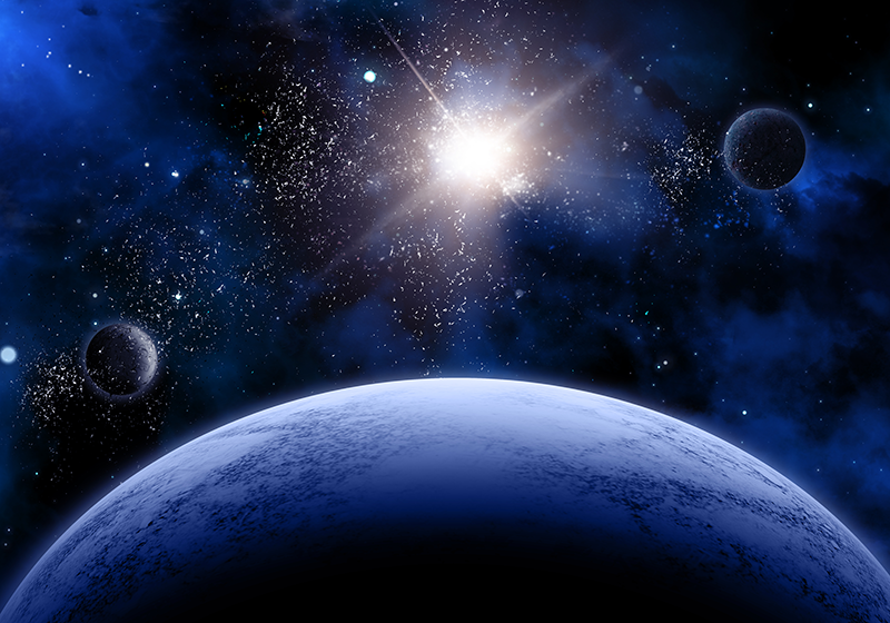 Kozmik yıldızlı sahne pvc halı - TenStickers