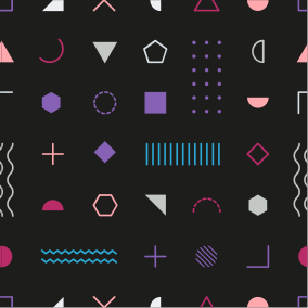 çok renkli retro şekiller geometrik kilim - TenStickers