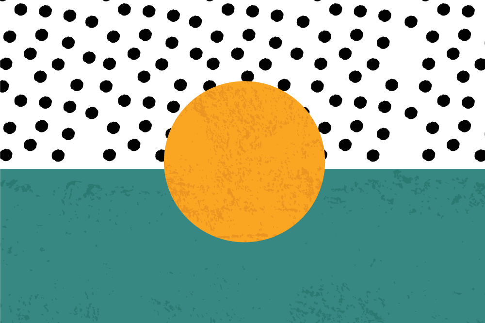 Daire ve noktalar minimalist pvc halı - TenStickers