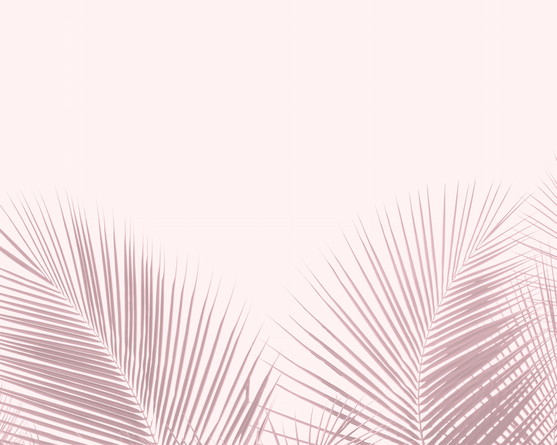 Zarif palmiye tasviri çiçekler ve bitkiler pvc halı - TenStickers