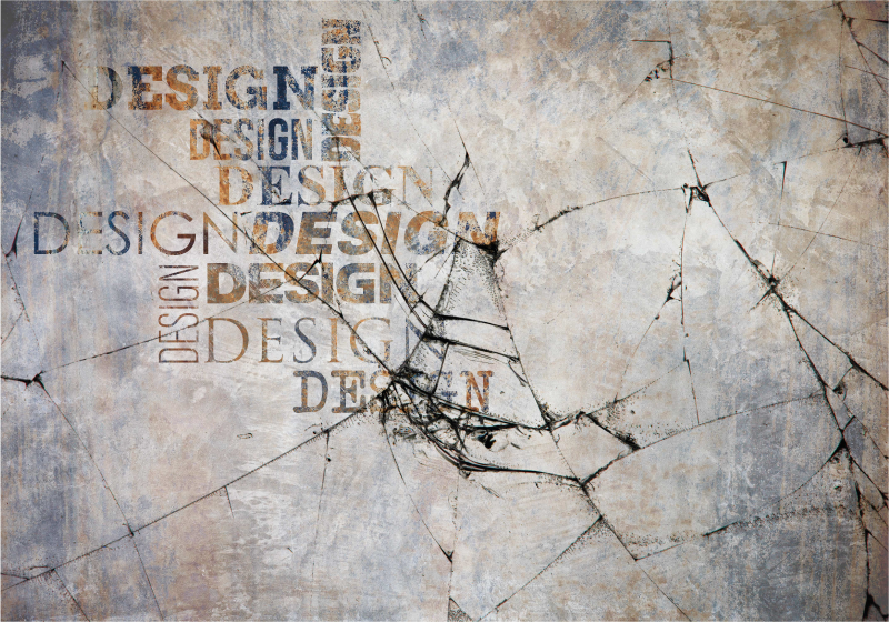 Çatlak Taş Tipografi - TenStickers