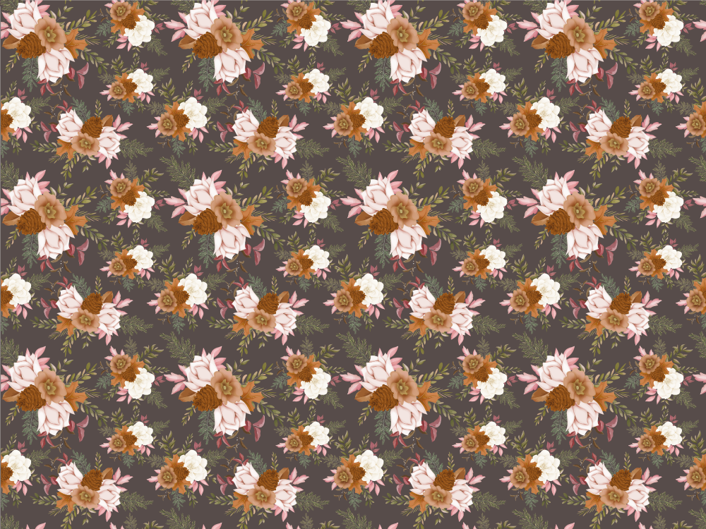 çiçek desenli şıklık çiçekler ve bitkiler pvc halı - TenStickers