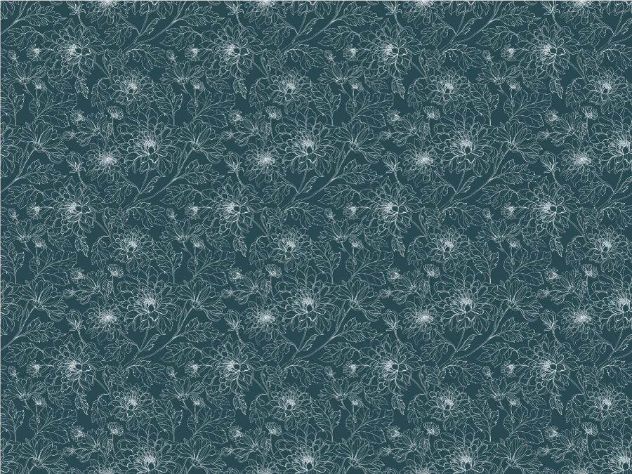 Botanik desen kaplaması çiçekler ve bitkiler pvc halı - TenStickers