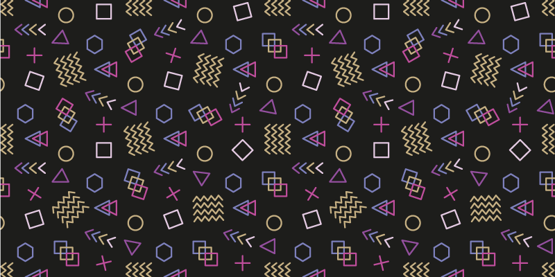 Renkli karalamalar 80'ler desen vintage halı - TenStickers