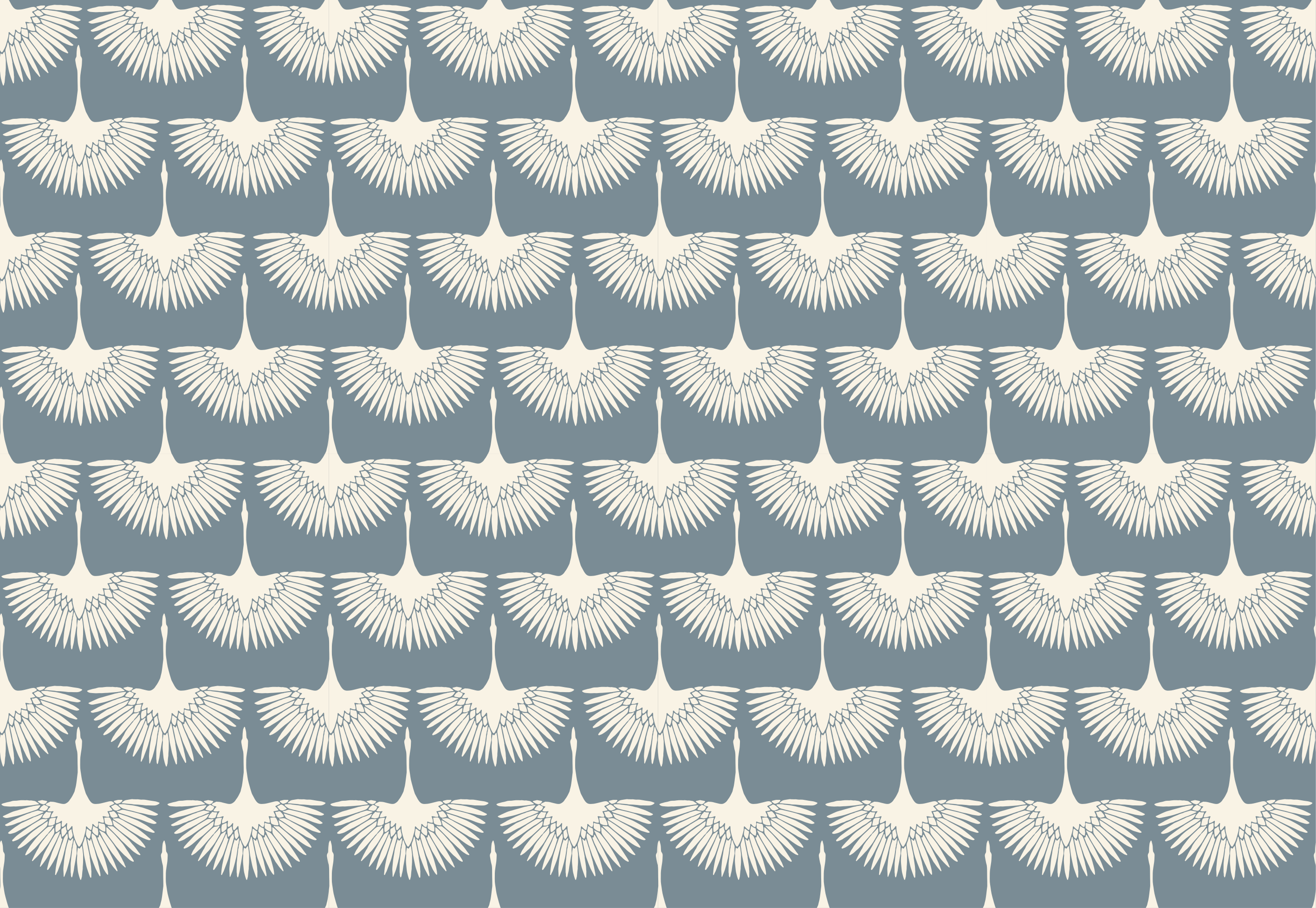 Sanat tarzı hayvan halısında zarif kuşlar - TenStickers