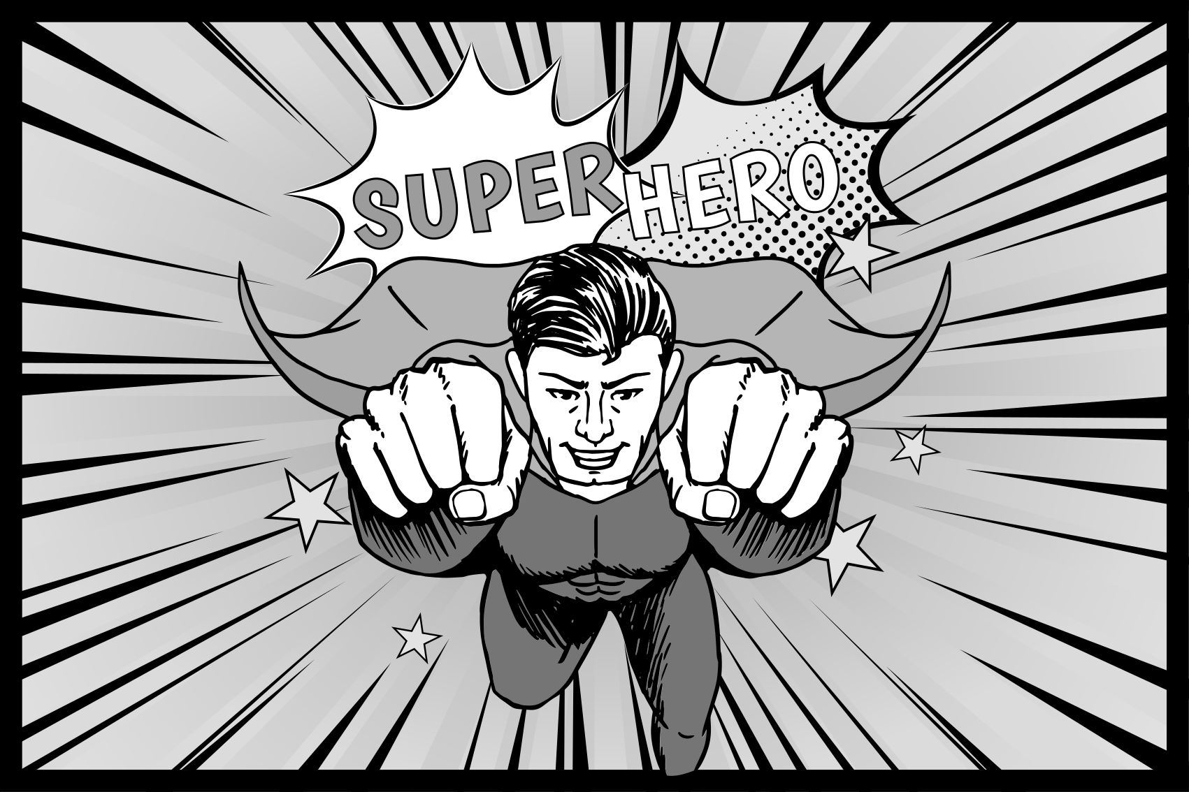 Dinamik süper kahraman grafiği çocukta pvc halı - TenStickers