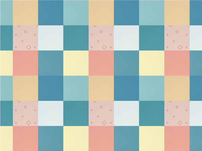 Geometrik pvc halı pastel kare desen - TenStickers