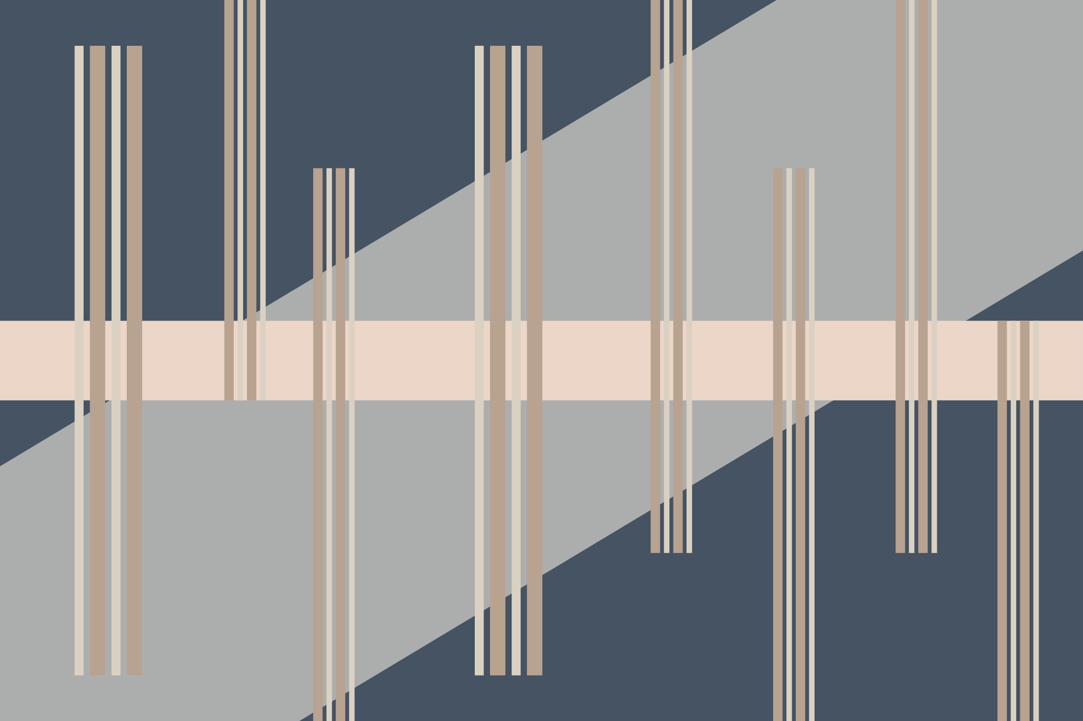 çizgili estetik çizgili pvc halı - TenStickers