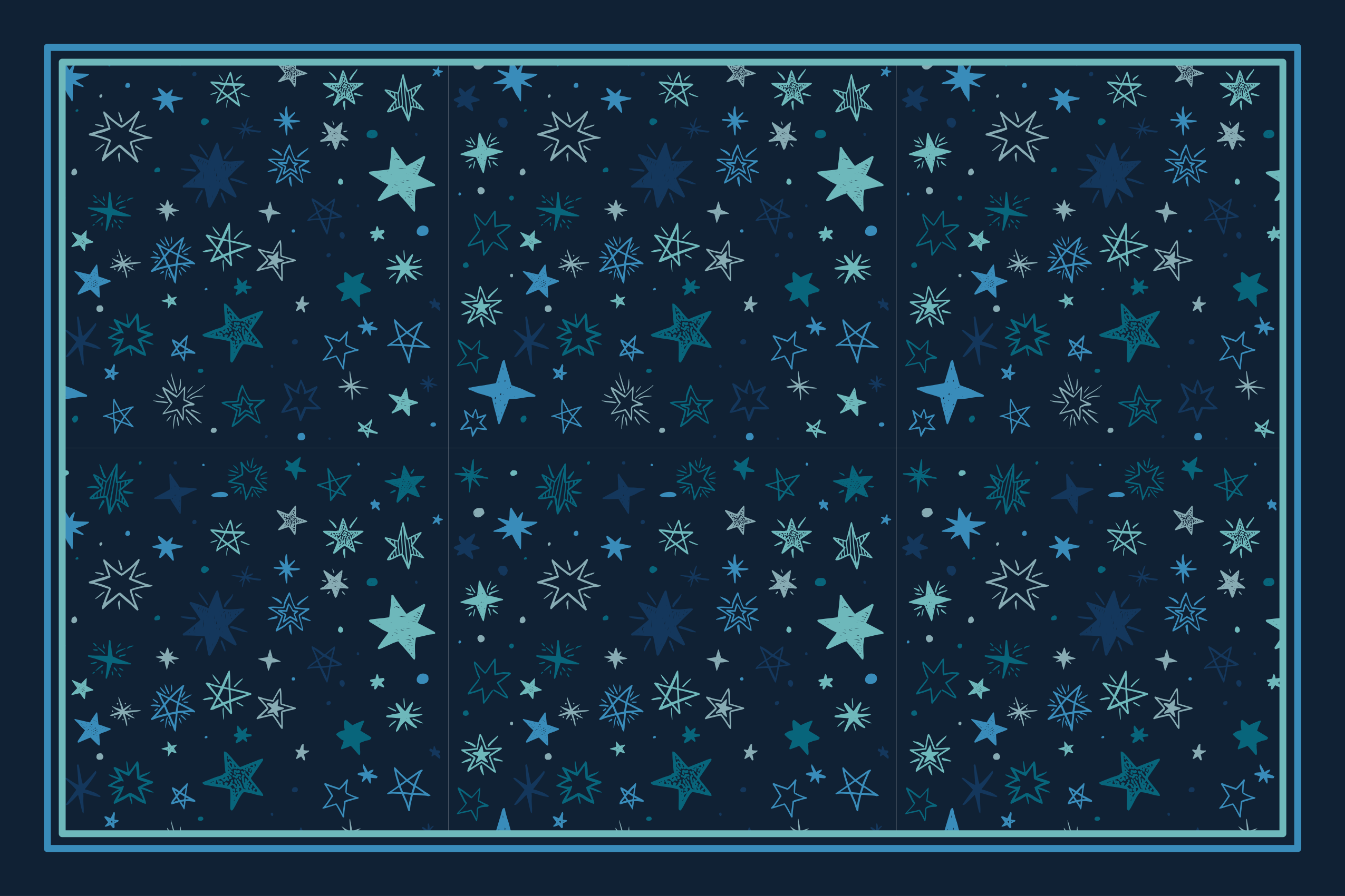 Göksel motifli tasarım yıldızlar pvc halı - TenStickers