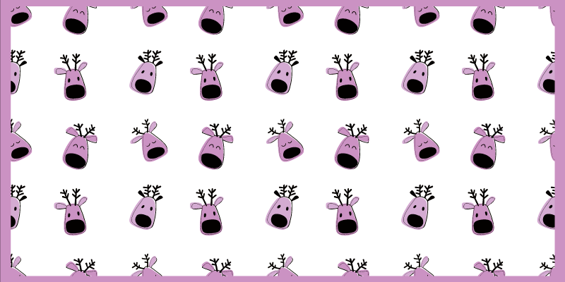 Ren geyiği illüstrasyonları bebek pvc halı - TenStickers