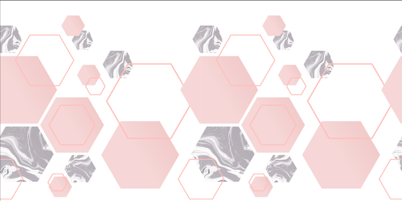 Mermer altıgenler mozaic pvc halı - TenStickers