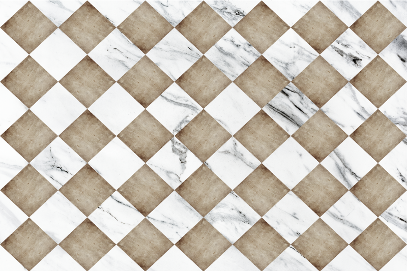 Mermer vinil halı diagonal desen - TenStickers
