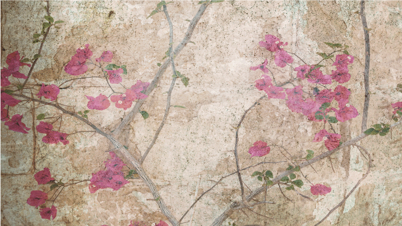 çiçek dalı kaplaması çiçekler ve bitkiler pvc halı - TenStickers