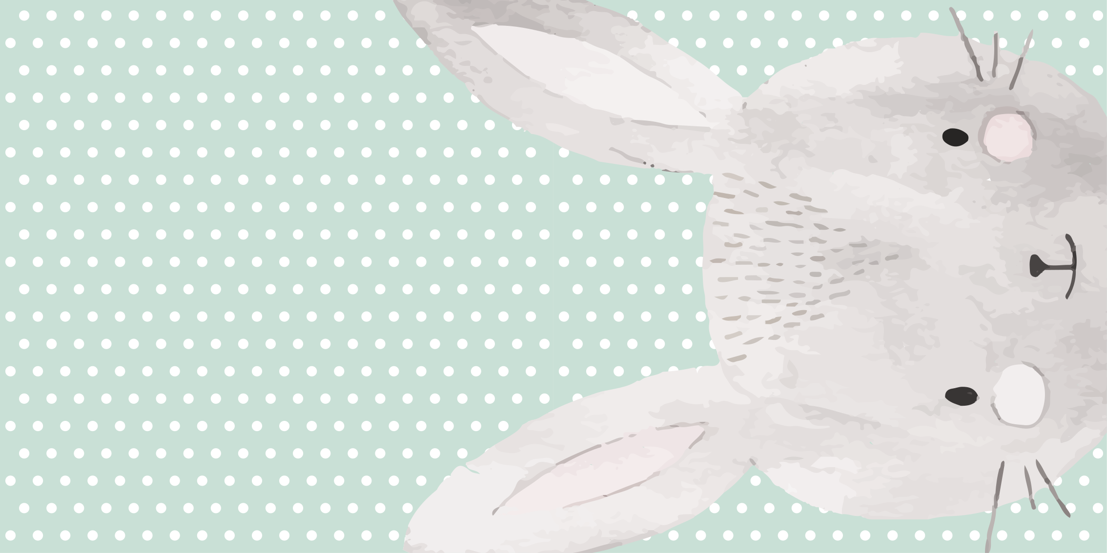 Tavşan illüstrasyon bebek pvc halı - TenStickers