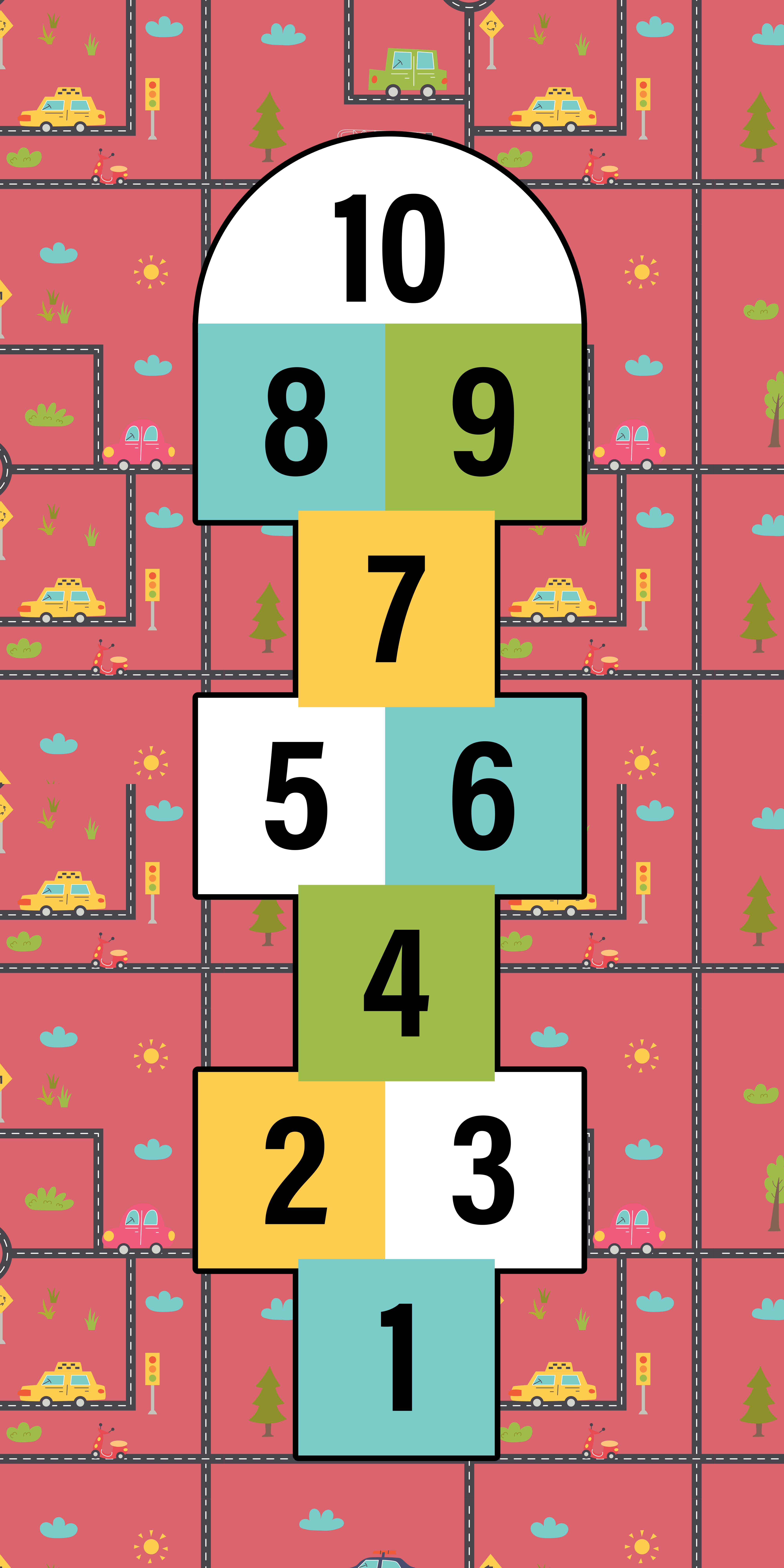 Seksek oyun zamanı oyunlar pvc halı - TenStickers