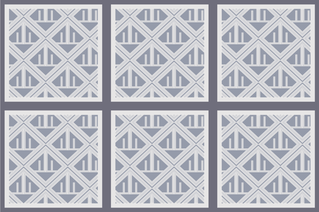 Geometrik desen dizisi geometrik pvc halı - TenStickers