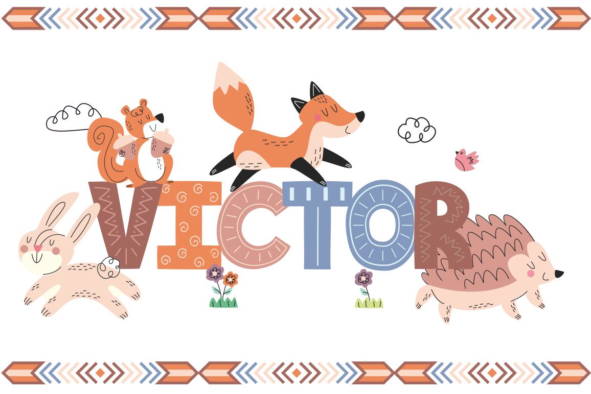 özelleştirilebilir yaratıklar isimlerle pvc halı - TenStickers