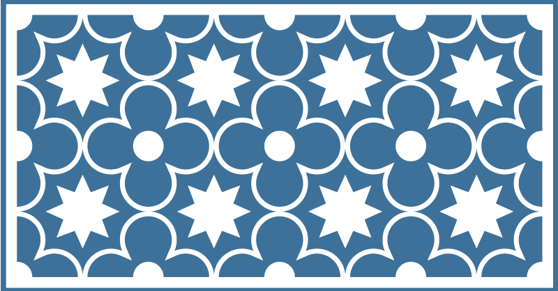 Minimalist açık mavi geometrik desenli halı - TenStickers