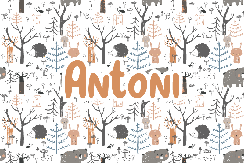 özelleştirilmiş ormanlık alan isimlerle pvc halı - TenStickers