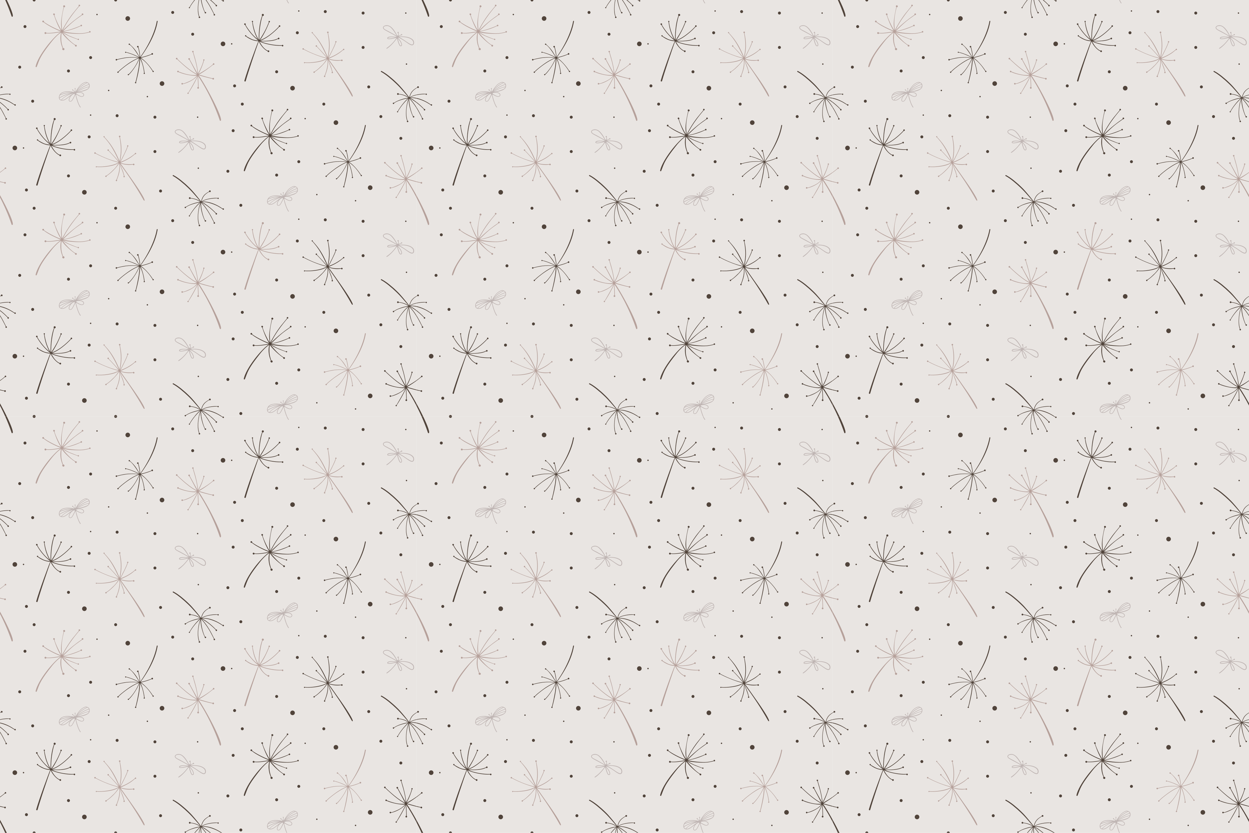 Karahindiba deseni çiçekler ve bitkiler pvc halı - TenStickers