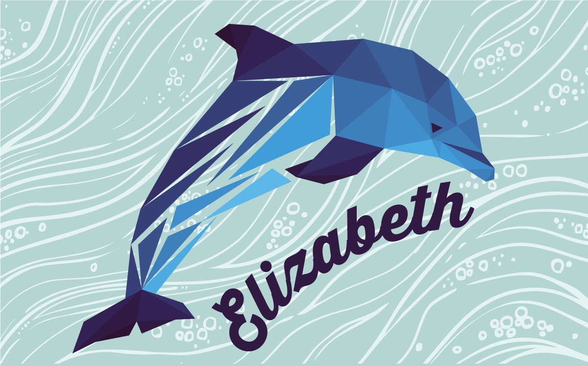 Kişiselleştirilmiş yunus isimlerle pvc halı - TenStickers