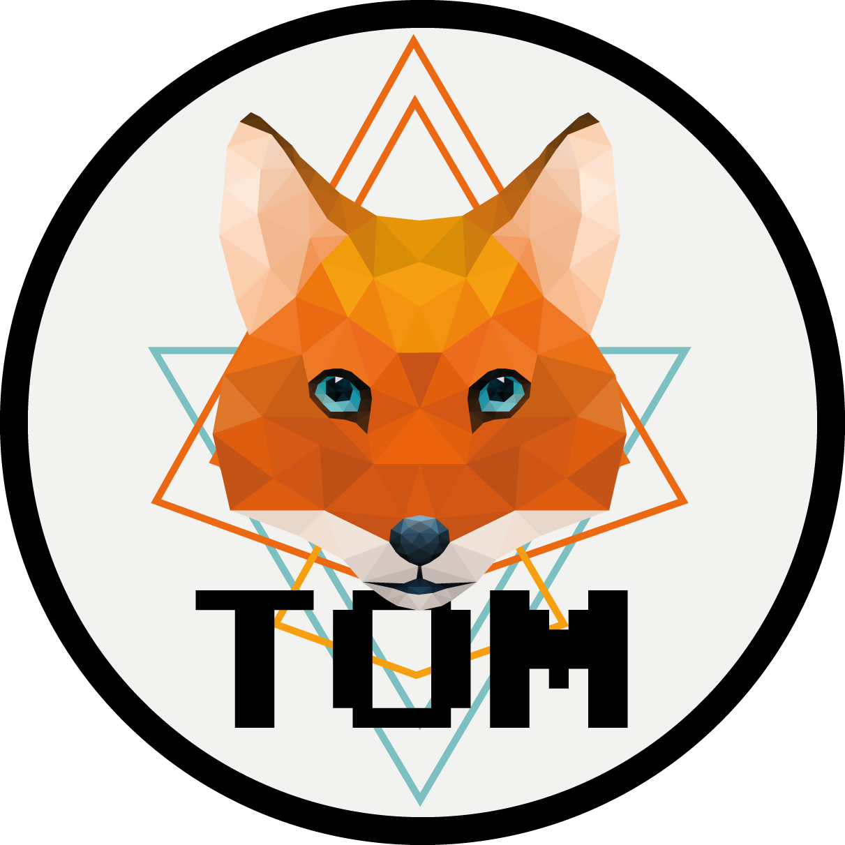 Geometrik tilki dairesi isimlerle pvc halı - TenStickers