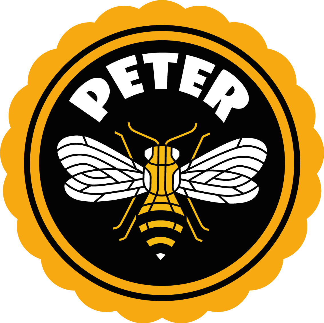 Kişiselleştirilmiş arı amblemi isimlerle pvc halı - TenStickers