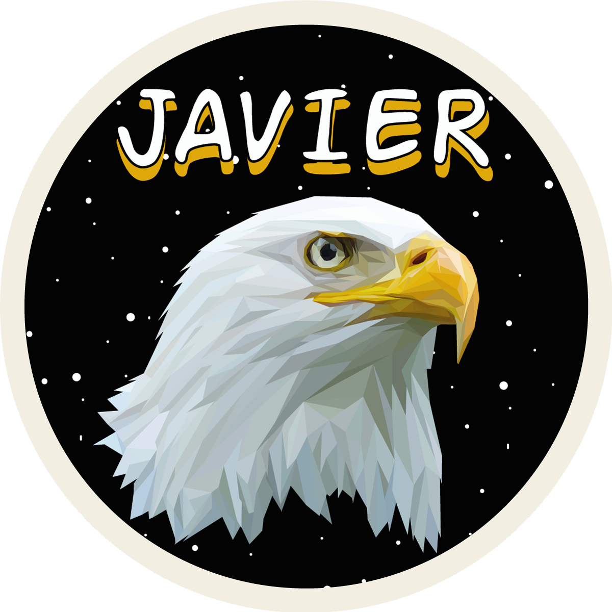 Geometrik-hayvanlar güçlü kartal kişiselleştirilmiş mat - TenStickers