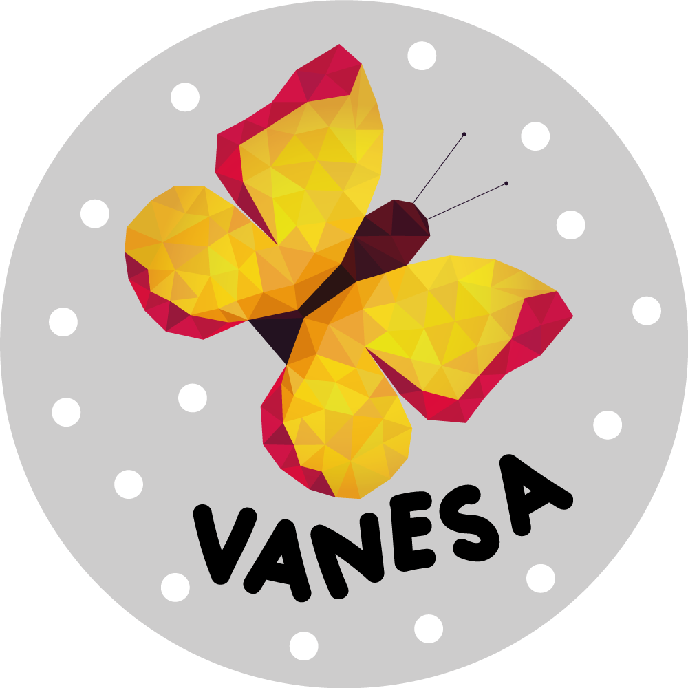 Kişiselleştirilmiş kelebek isimlerle pvc halı - TenStickers