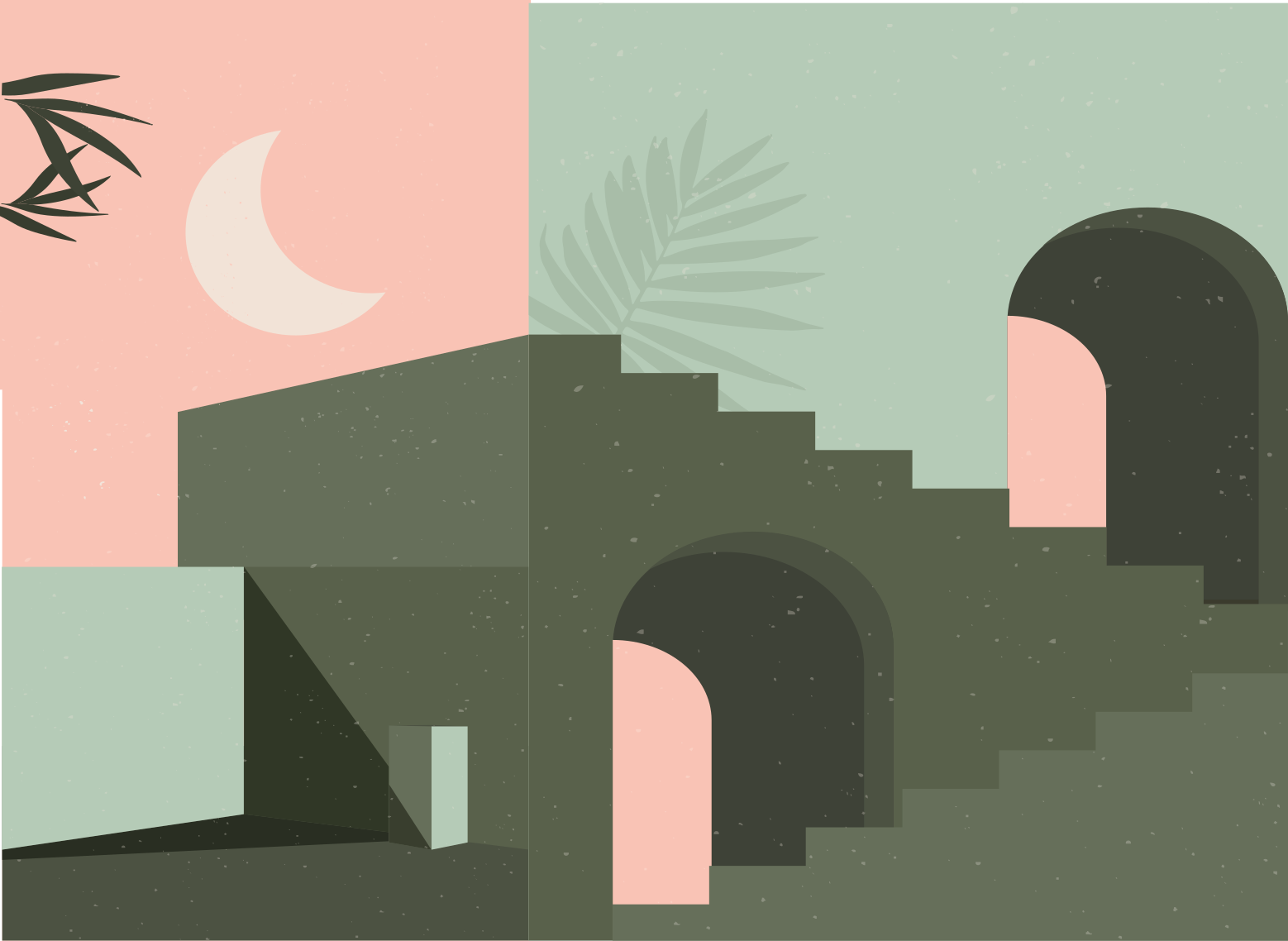 Minimalist soyut manzara minimalist pvc halı - TenStickers