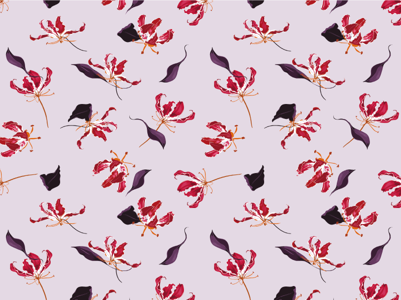 çiçek motifli şıklık çiçekler ve bitkiler pvc halı - TenStickers