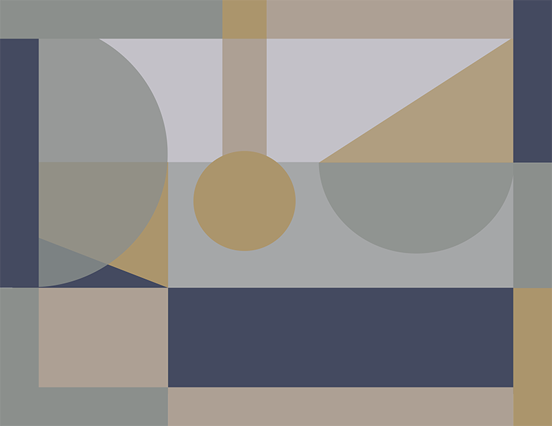 Soyut geometrik şekiller geometrik pvc halı - TenStickers