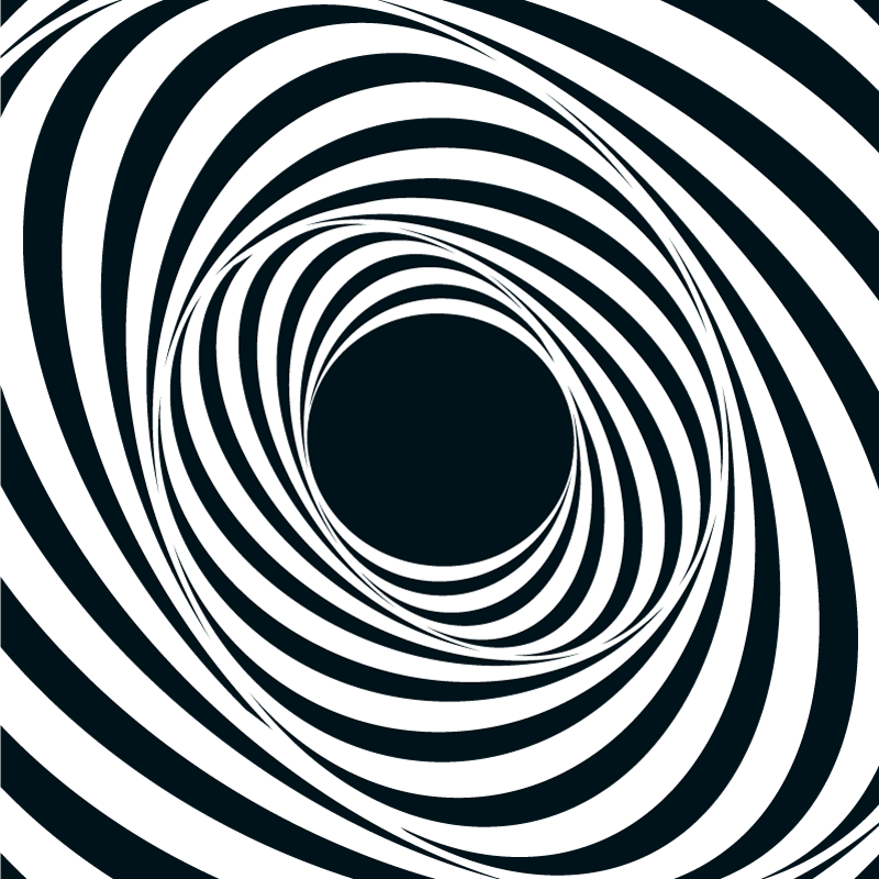 Siyah Beyaz Kıvrımlı Desen geometrik pvc halı - TenStickers