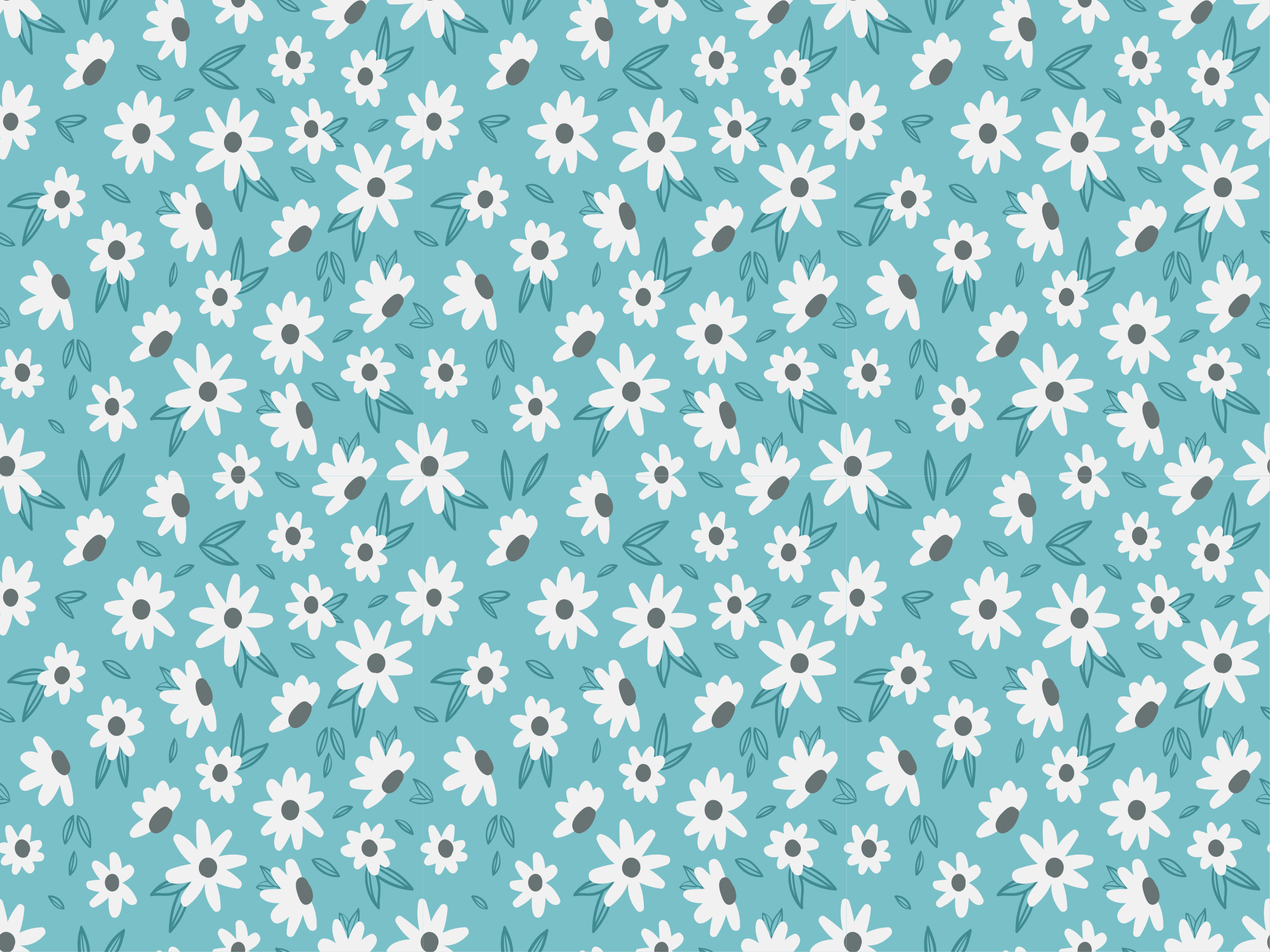 çiçek desenli dekor çiçekler ve bitkiler pvc halı - TenStickers