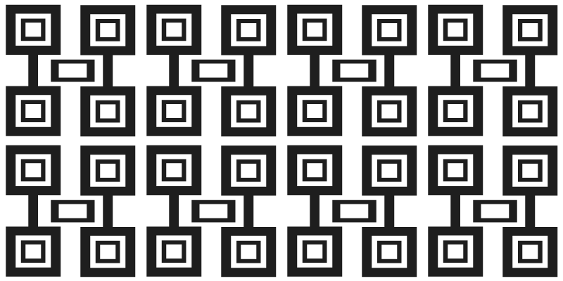 Geometrik kareler desen geometrik pvc halı - TenStickers