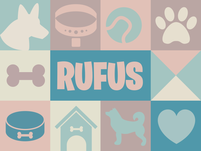 Kişiselleştirilmiş köpek simgeleri vinil zemin kilim - TenStickers