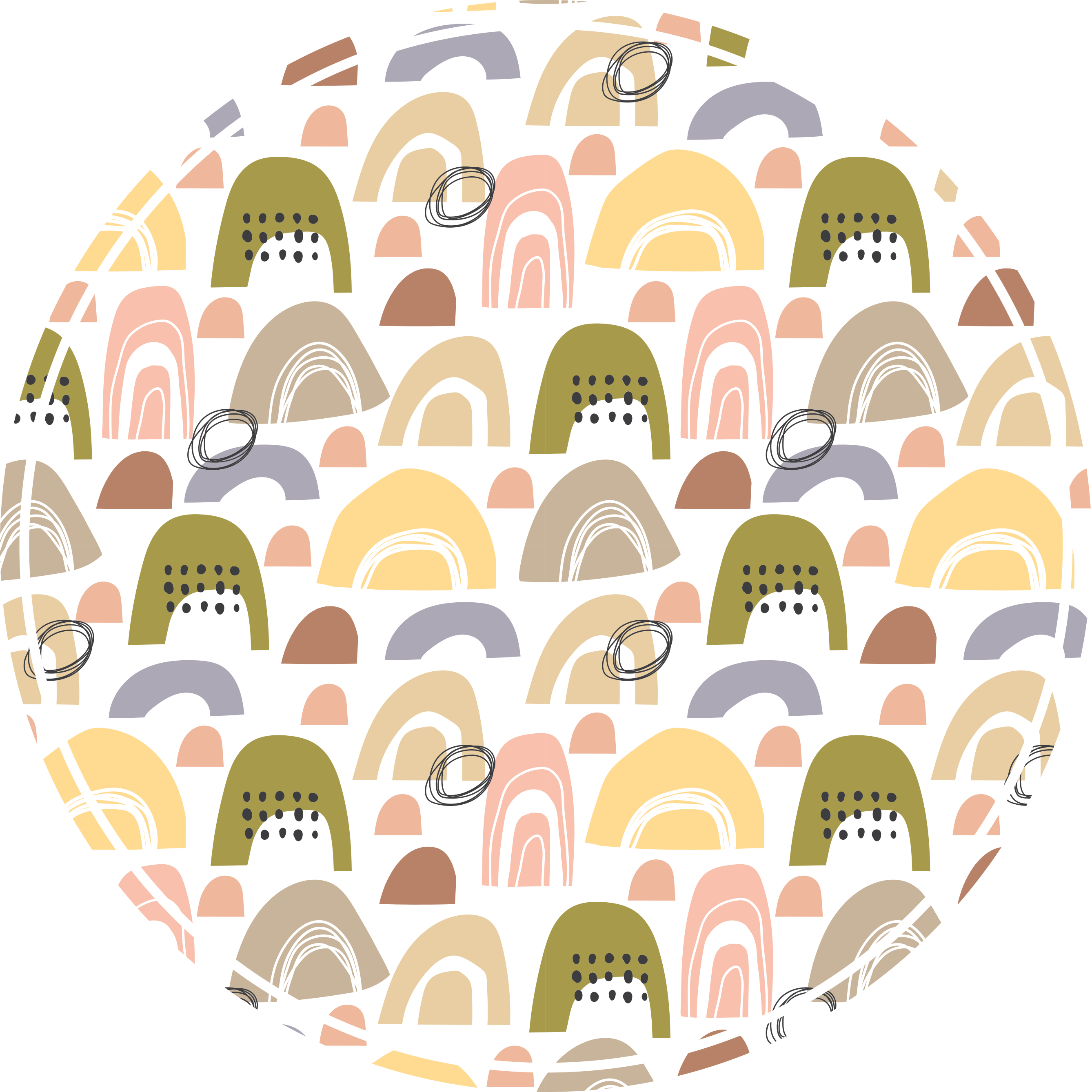 Nordic gökkuşağı desenli nordic kilim - TenStickers