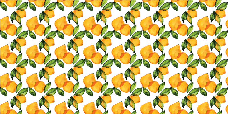 Limon akdeniz tarzı çiçekli kilim - TenStickers